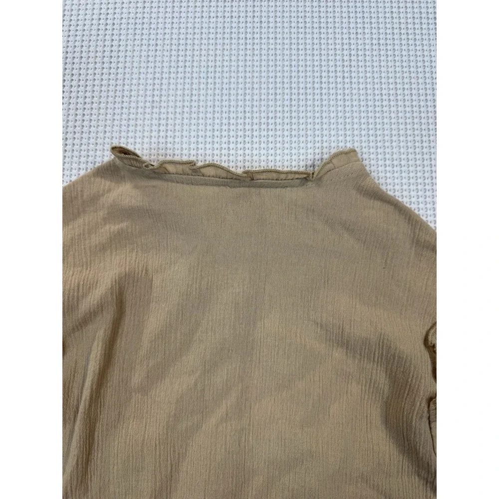 Chelsea & Violet Baby Tan Top 24M Long Sleeve Button Shirt F24WI231I NWT